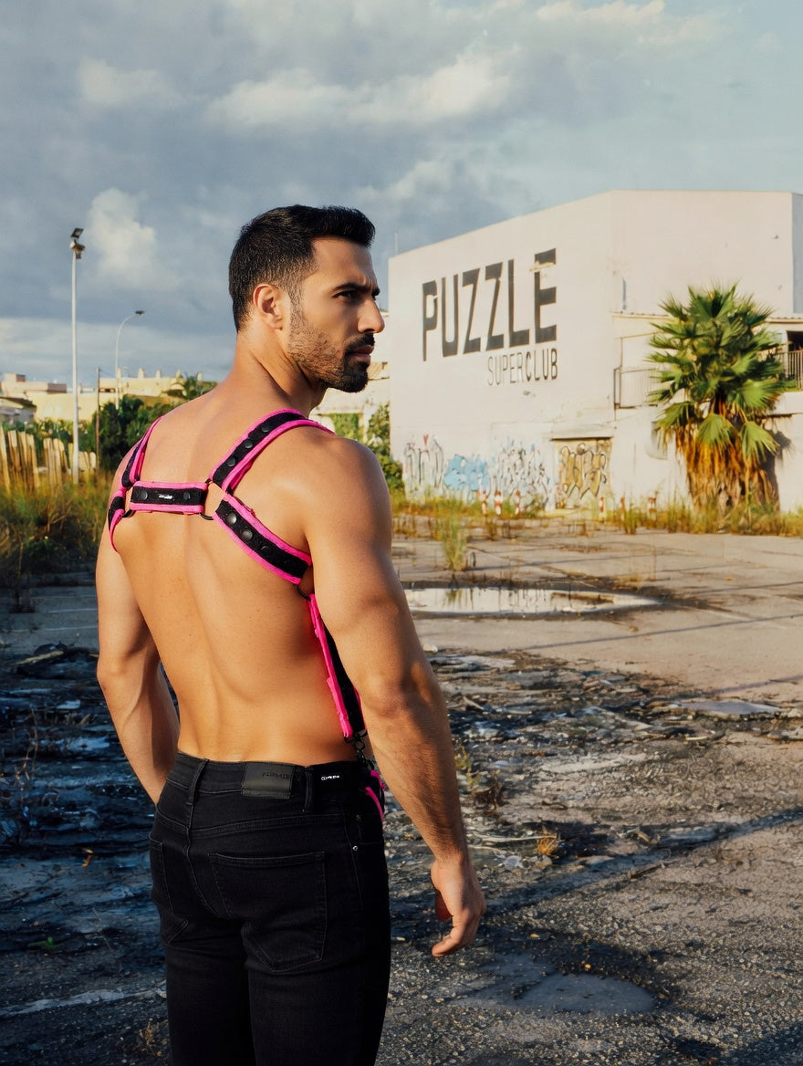 Arnés de Cuerpo Entero Neo Pink Shock