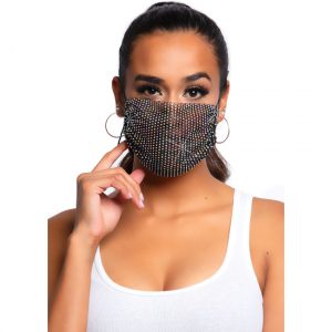 Máscara Facial Strass Diamantes Iridiscente Leg Avenue