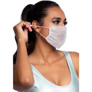 Máscara Facial Strass Diamantes Iridiscente Leg Avenue
