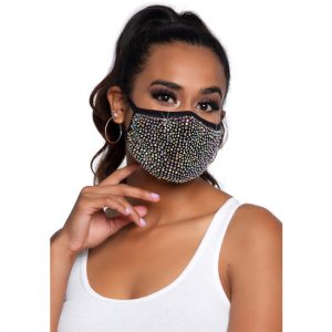 Máscara Strass Filtro Poliespandex Zuri Algodón Brillo AB