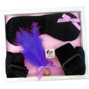 Kit Bondage Morado Lujo Terciopelo y Pedrería