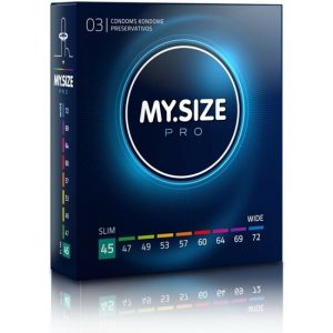 Preservativos MY.SIZE Pro 45 mm – Ajuste Preciso 3 uds