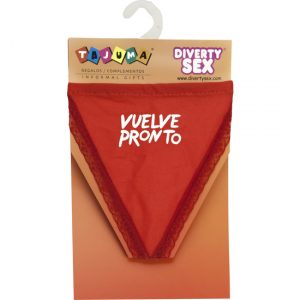 TANGA ROJO CHICA VUELVO PRONTO