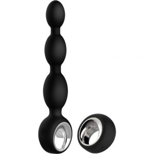 Midnight Magic Dione – Plug Anal con Cuentas Vibradoras y Control Remoto Inalámbrico