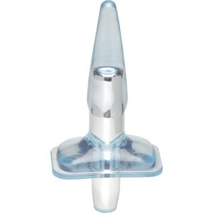 Menzstuff Purrfect Plug Azul Transparente – Plug Anal Vibrante para Principiantes, Resistente al Agua