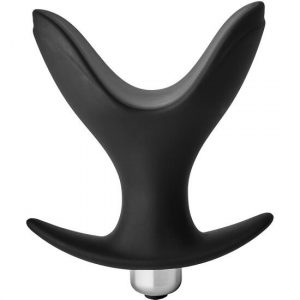 FantASStic Vibrating Anal Anchor Plug Black – Plug Anal Expandible con Bala Vibrante