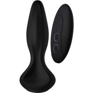 Dark Desires Alexandra – Plug Anal Vibrante Negro con Control Remoto, 3 Velocidades y 7 Ritmos