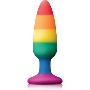 Colourful Love Rainbow Plug Mediano – Plug Anal Arcoíris de Silicona con Base de Succión