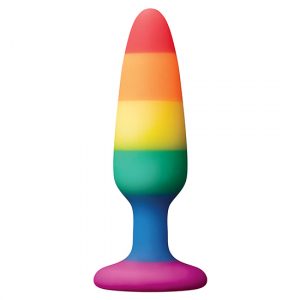 Colourful Love Rainbow Anal Plug Small – Plug Anal Arcoíris de Silicona con Base de Succión