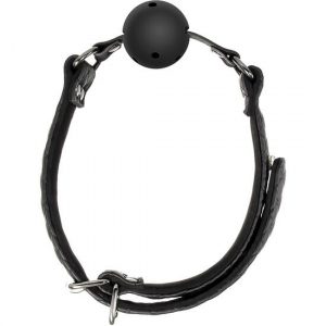 Mordaza Diamante Negro Acolchada Blaze Cuero Vegano