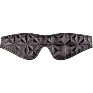 Antifaz Bondage Neopreno Púrpura Blaze Efecto Cuero