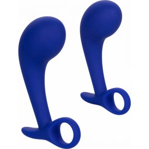 Kit Plugs Anal Entrenamiento Curvo Silicona Médica Admiral Blue