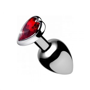 Red Heart Gem Anal Plug Small – Plug Anal con Joya y Acabado Metálico