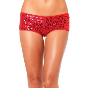 Braguitas Sequin Shorts Rojas Leg Avenue