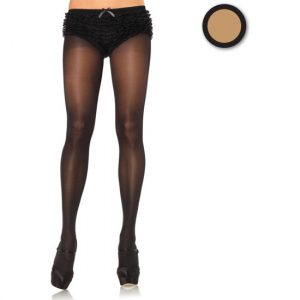 Leg Avenue Spandex Sheer to Waist Thighs Beige Plus
