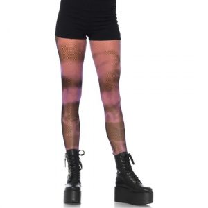 Leg Avenue Fishnet Tie Dye Pantyhose Purple