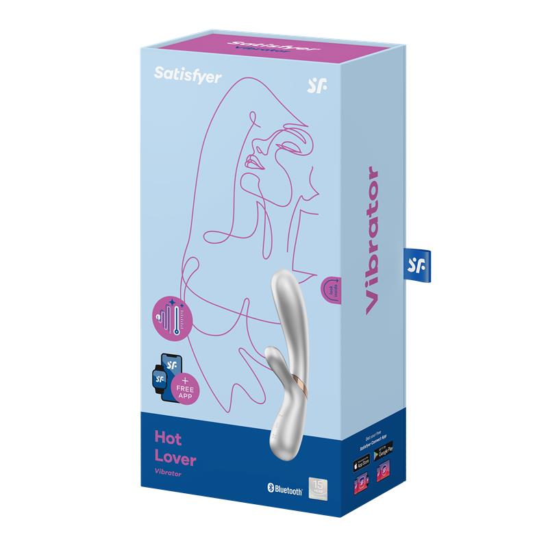 Satisfyer Hot Lover: Rabbit Térmico con App (Silver & Champagne) - Imagen 6